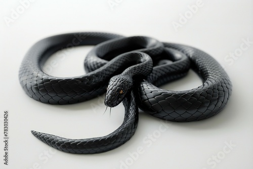 Black japanese rat snake (Raja javanica)