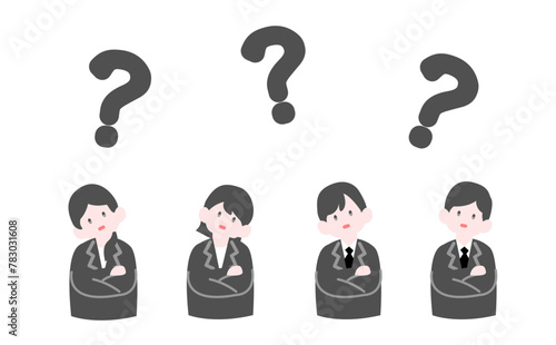 分からなくなる若手社員たちのイラスト
