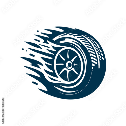 Tire logo. Tires logo design template. silhouette wheel vector
