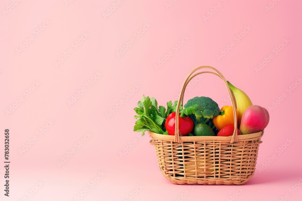 Pastel Palette with Healthy Food Choices Pastel Palette with Healthy Food Choices