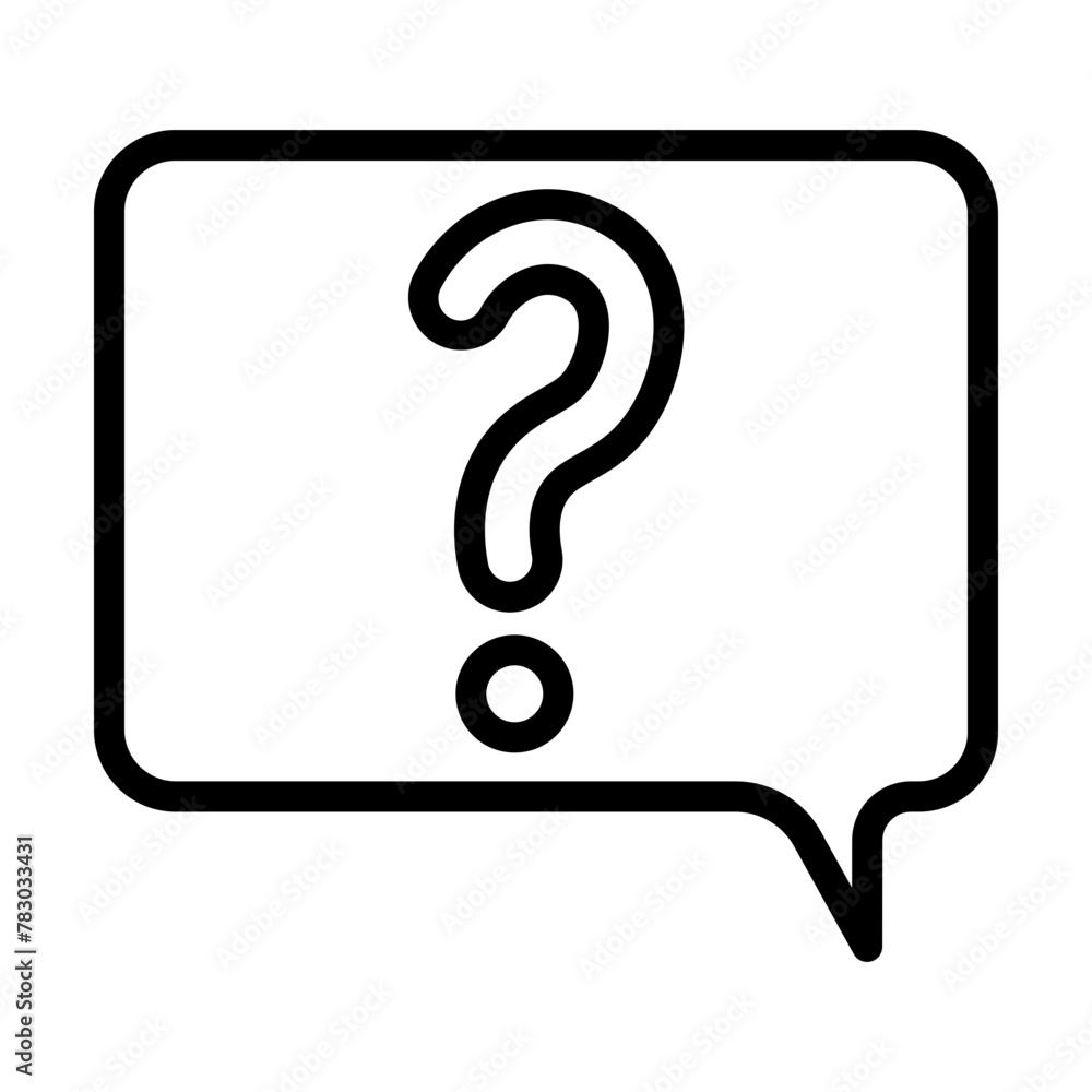 FAQ icon Vector Line Icon Design FAQ icon Vector Line Icon Design