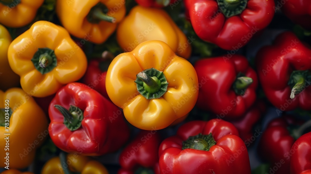 Vibrant pepper varieties background Vibrant pepper varieties background