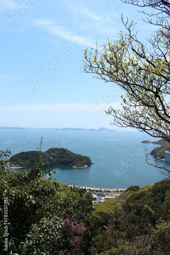 赤穂市坂越の宝珠山ハイキングコースにある茶臼山からの景色