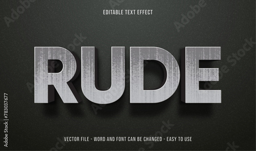 Grainy editable text effect, simple text style	