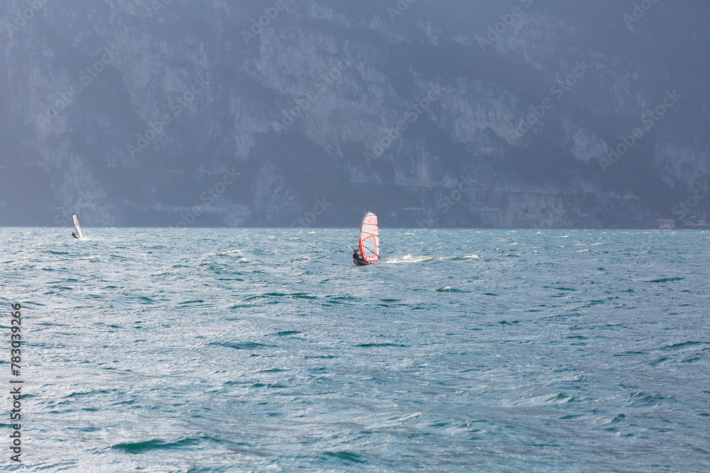 Yachts on the lake Garda