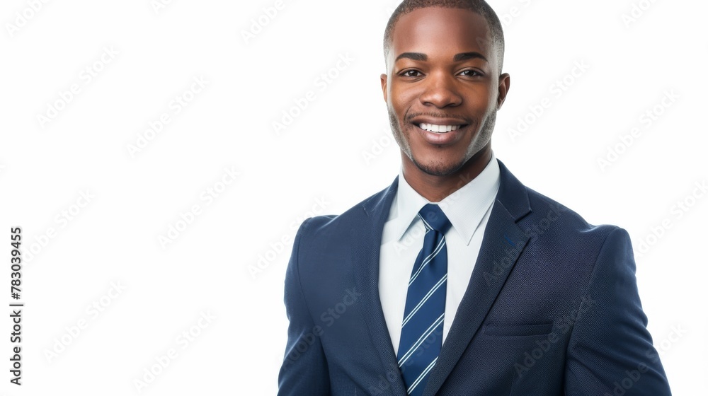 Confident Man in Blue Suit Confident Man in Blue Suit