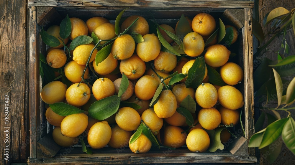 A Crate of Fresh Lemons.