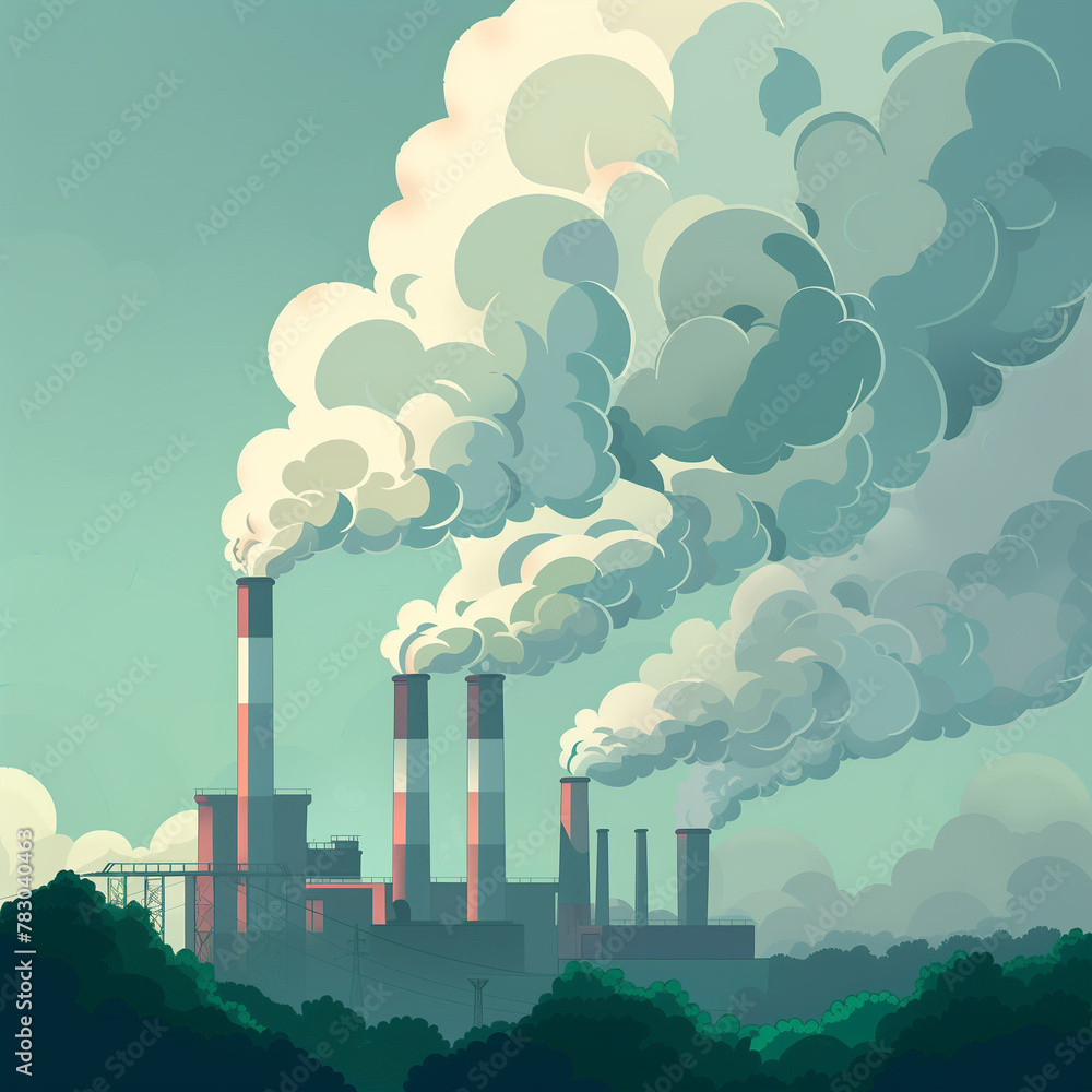 Air pollution illustration