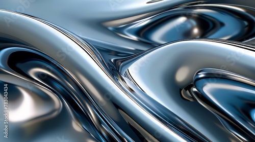 Fototapeta Naklejka Na Ścianę i Meble -  Dynamic chrome effect adding depth and dimension to graphic designs
