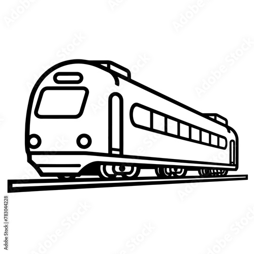 Minimalist vector icon of a train, ideal for transportation designs.