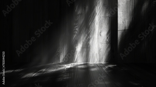 Enigmatic dark backdrop with subtle hints of light and shadow