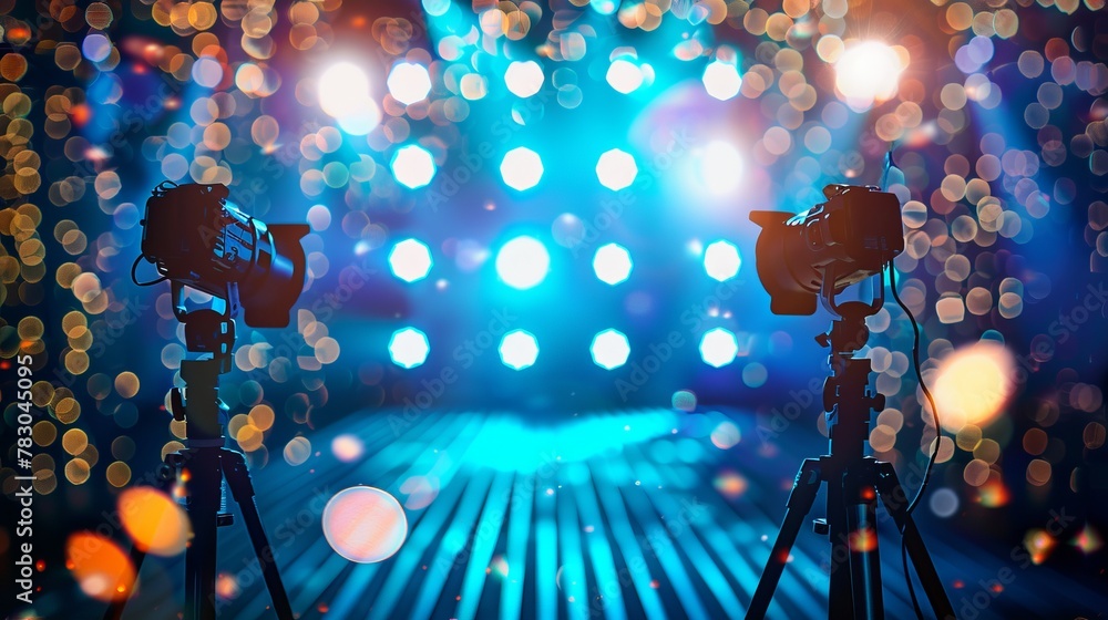 Glitzy awards show poster with dazzling lights and dazzling effects Glitzy awards show poster with dazzling lights and dazzling effects