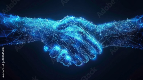 The handshaking technical background of the technology sense wire frame