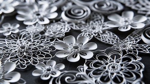 Intricate paper filigree design inspired by traditional lacework photo