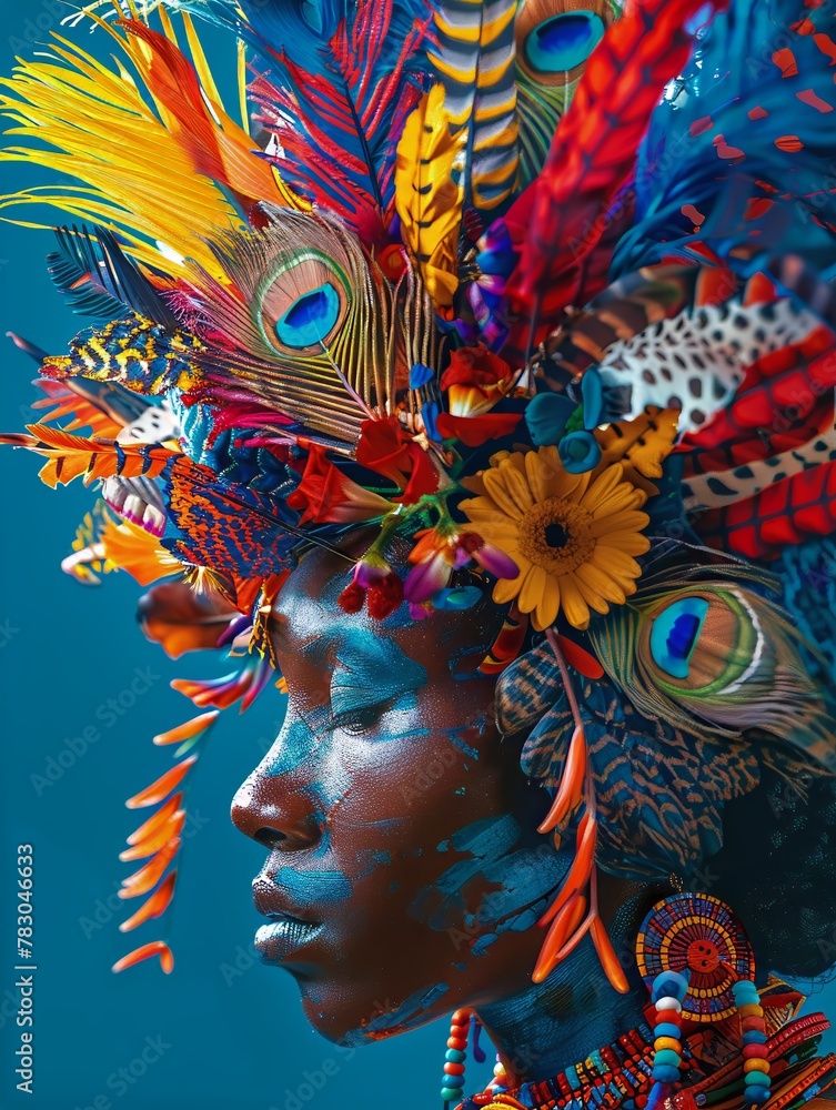 Bring to life a striking frontal view image that celebrates diversity through cultural diversity Merge traditional customs, festivals, and people