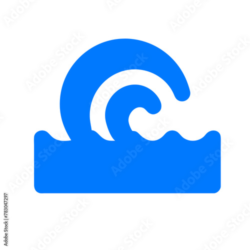 Ocean Wave icon vector graphics element silhouette sign symbol illustration on a Transparent Background