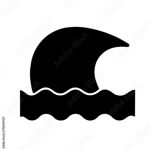 Ocean Wave icon vector graphics element silhouette sign symbol illustration on a Transparent Background
