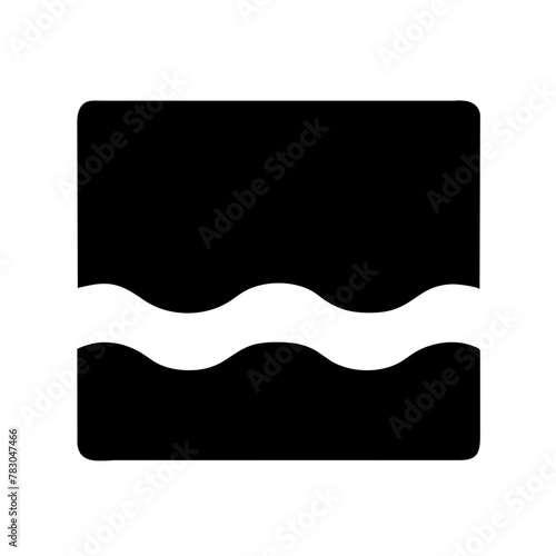 Ocean Wave icon vector graphics element silhouette sign symbol illustration on a Transparent Background