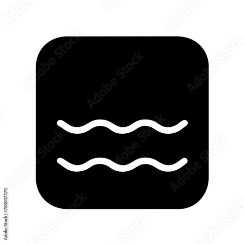 Ocean Wave icon vector graphics element silhouette sign symbol illustration on a Transparent Background