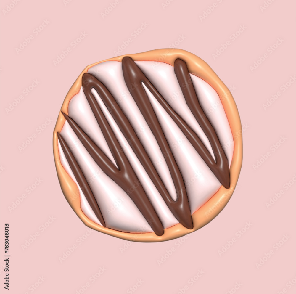 Obraz premium Donute cake with chocolate