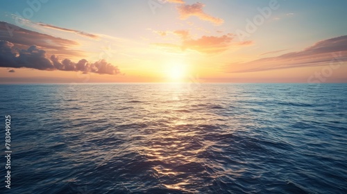 sunrise in the sea, beautiful sunrise above the sea landscape background .AI generated