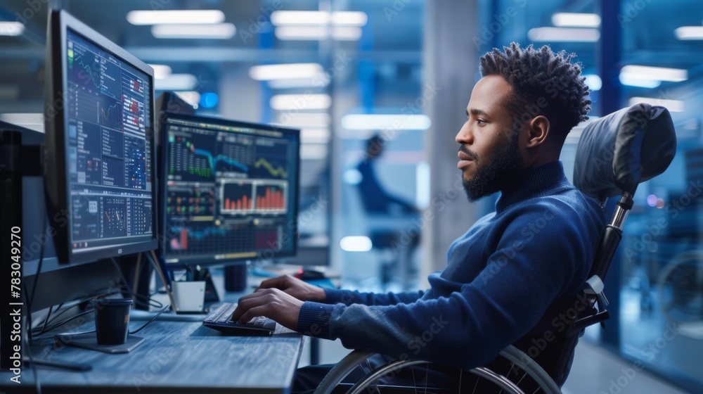 Professional at Accessible Workstation Professional at Accessible Workstation