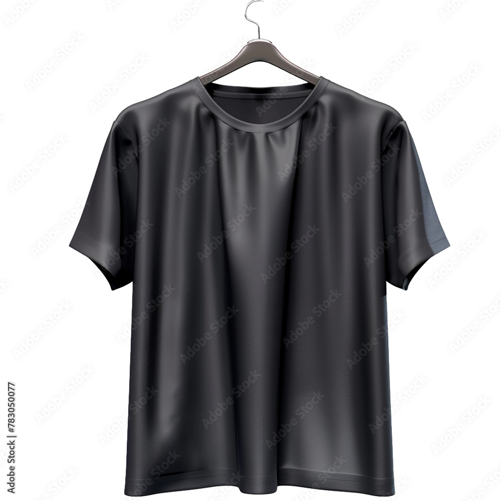 Black tshirt isolated on transparent background Black tshirt isolated on transparent background