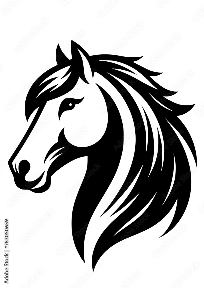 Horse Head Svg, Horse Svg, Stallion Svg, Horse Lover, Vector Cut File for Cricut, Silhouette, SVG, PNG, JPG