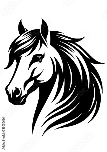 Horse Head Svg, Horse Svg, Stallion Svg, Horse Lover, Vector Cut File for Cricut, Silhouette, SVG, PNG, JPG