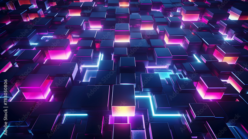 Digital future neon abstract geometric circuit graphic poster web page PPT background Digital future neon abstract geometric circuit graphic poster web page PPT background