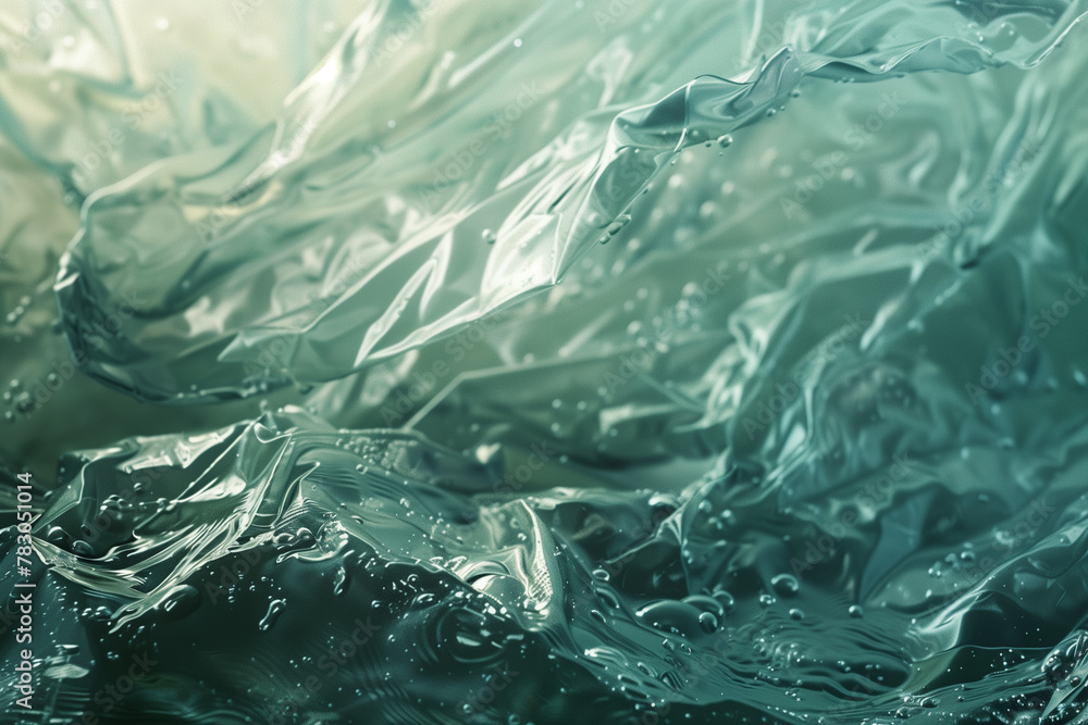 Obraz premium Close-Up of Turbulent Water and Plastic Pollution