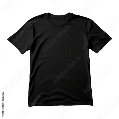 Black tshirt isolated on transparent background