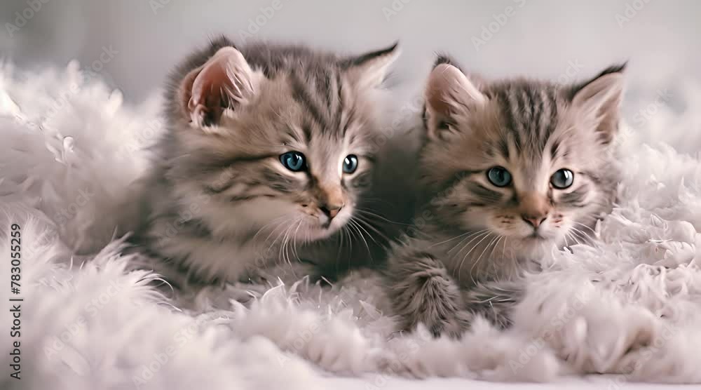 Fuzzy Blanket Slumber: Sleeping Kittens Stir Fuzzy Blanket Slumber: Sleeping Kittens Stir