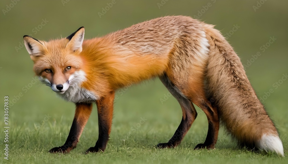 A-Fox-With-Its-Tail-Wrapped-Around-Its-Body-