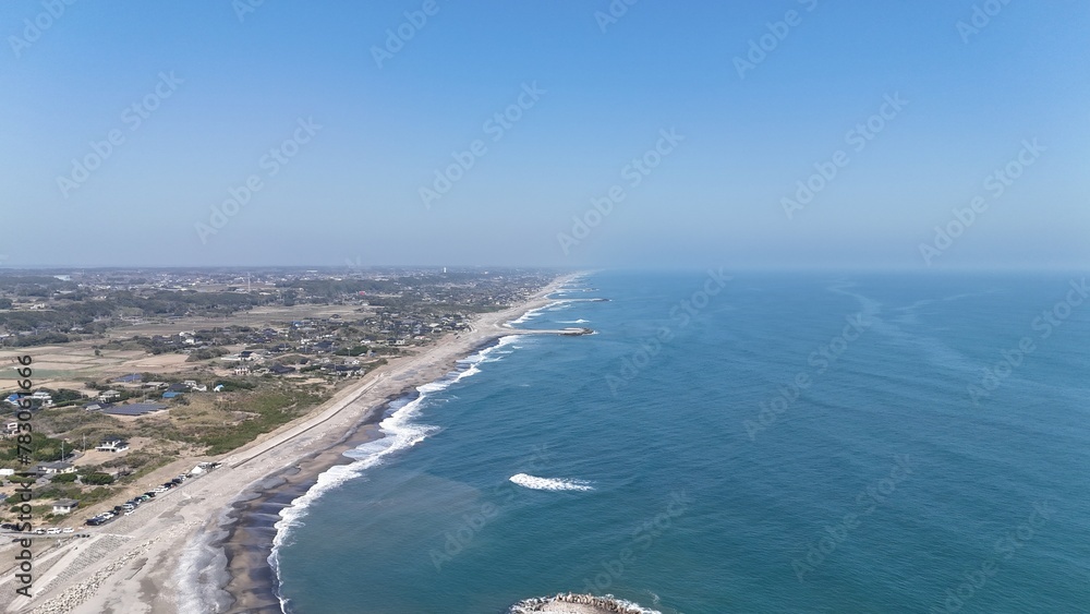 Aerial photography along the coastline