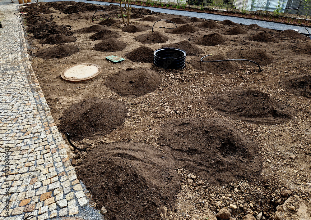 repair of damaged lawns after installation of automatic irrigation ...