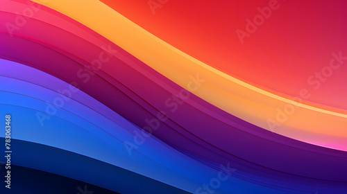 Digital technology rainbow color gradient curve abstract poster web page PPT background