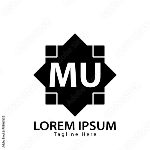 letter MU logo. MU. MU logo design vector illustration for creative company, business, industry