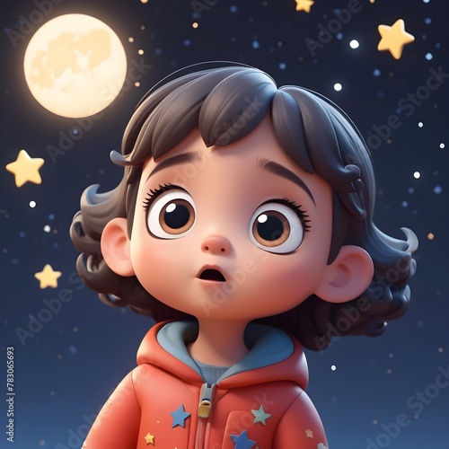 girl with a star