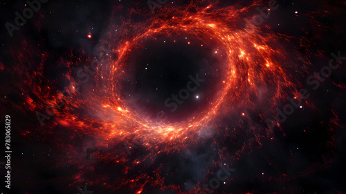 Digital universe black hole scene abstract graphic poster web page PPT background