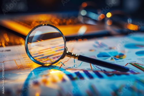 Deciphering Market Dynamics. A Magnified View Of Financial Trends And Patterns. Generative AI