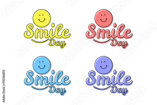 smile day sticker illustration