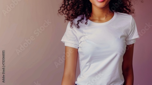 Professional branding design mockup of white women s tank top with round neck aesthetic photo