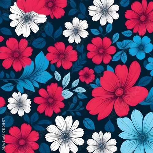 seamless pattern with flowers © khalid