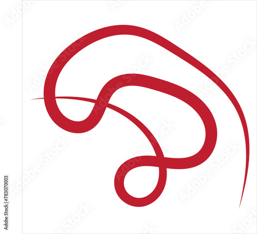 Swoosh, swash underline stroke. Abstract wavy thin line. Squiggle elements. Vector illustration. EPS 10/AI