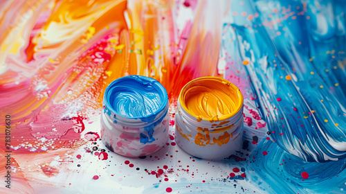 Vibrant Vessels: A Colorful Exploration of Creativity in Stock Photography photo