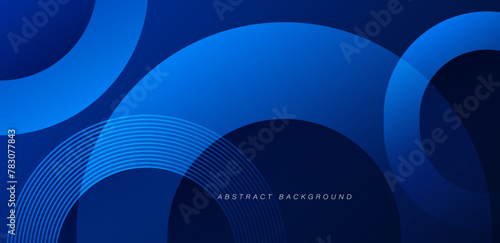 Abstract blue gradient circle shape background. Dynamic shapes composition. Minimal geometric. Modern graphic design element. Futuristic concept. Vector illustration