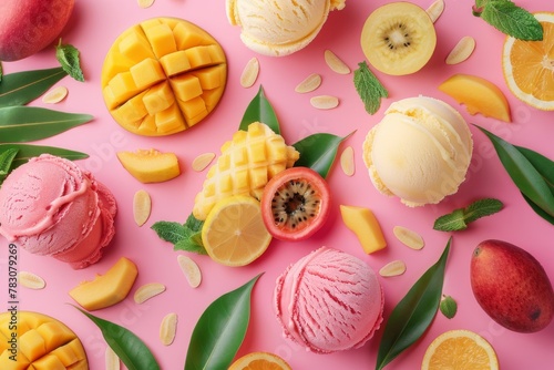 Assorted Tropical Fruits an...