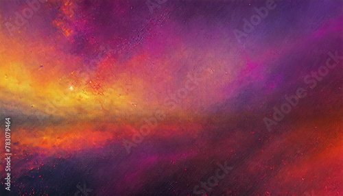 Cosmic dance of colors, where reds, purples, yellows, and oranges merge into an abstract celestial spectacle. Generative Ai photo