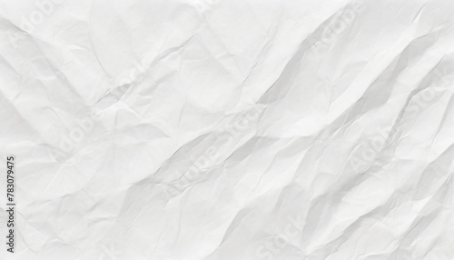 Recycled crumpled white paper texture or wrinkled page background for design with copy space